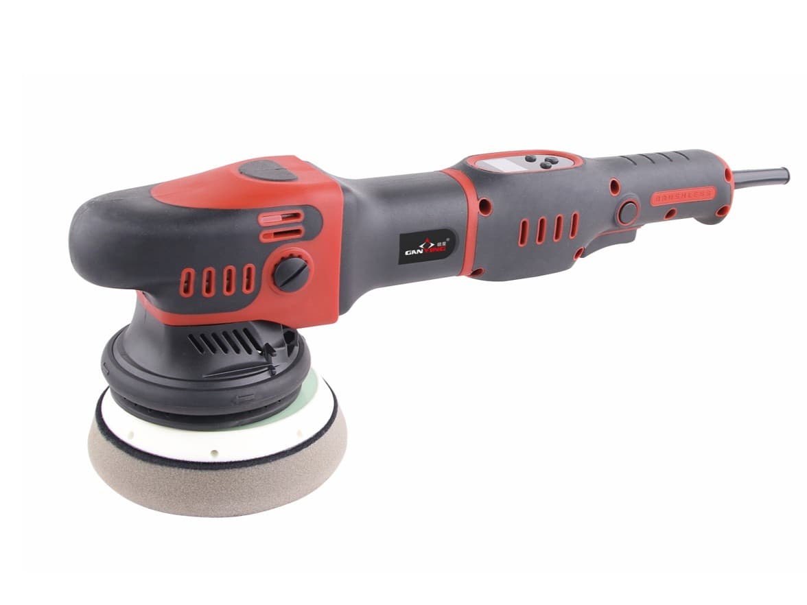 GX5815 Random Orbital Polisher, Brushless, Ergonomic design for comfortable handling, Intelligent constant Speed Control, 6-Speed Push-Button & Digital RPM Display