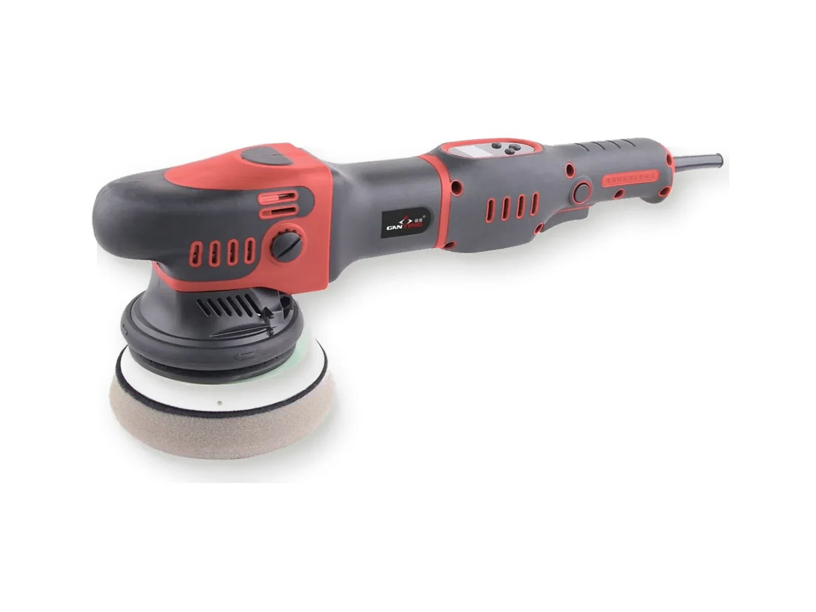 GANXING GX5815 Random Orbital Polisher with Brushless Motor, Ergonomic Handling, Intelligent Constant-Speed Control, Six-Speed Push-Button Control, and Digital RPM Display main product view