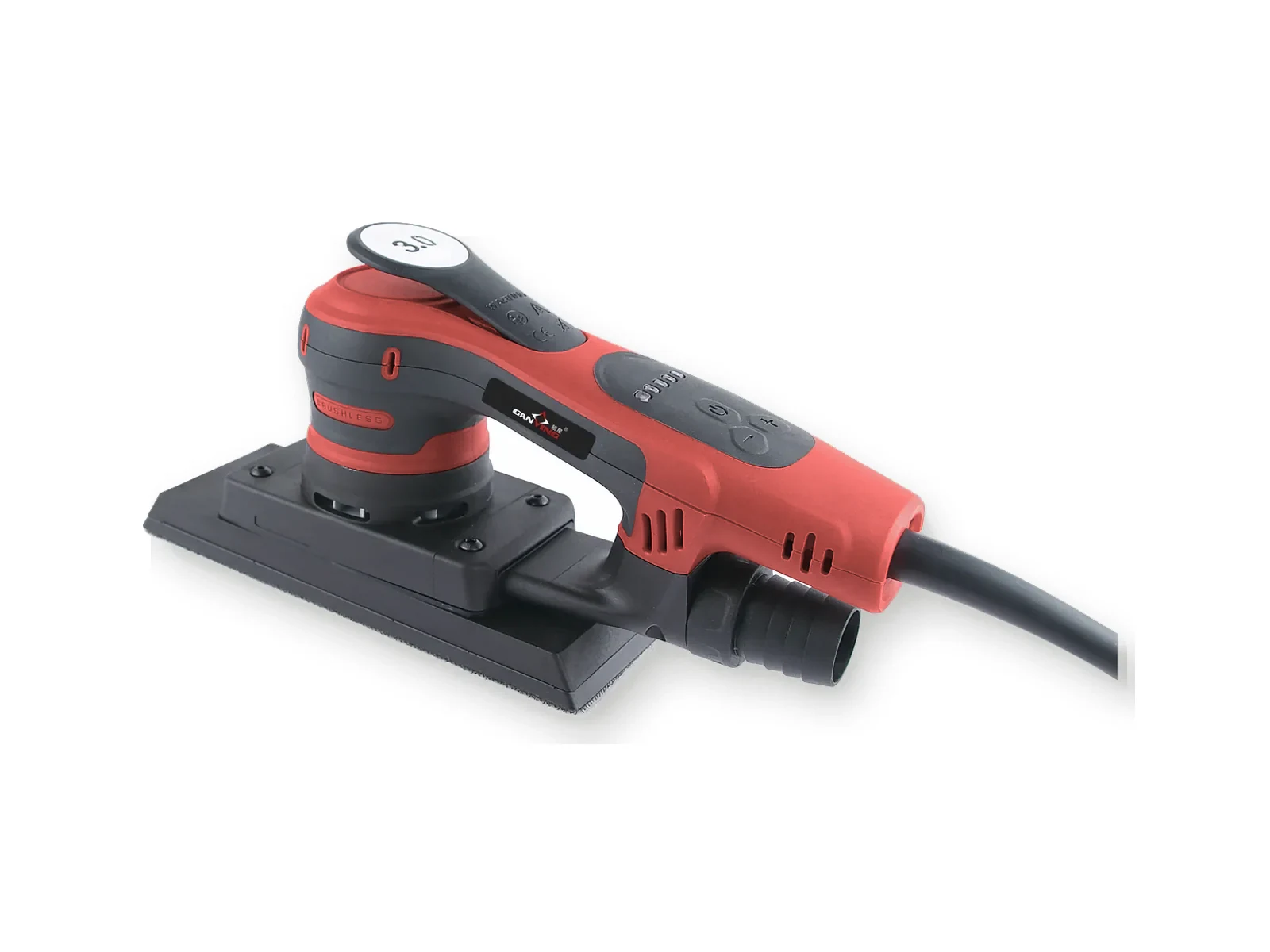 GANXING GX5803 Rectangular Orbital Sander, LED Speed Display, Hall Sensor Switch, Brushless Motor, Dust-Free Sanding main product view