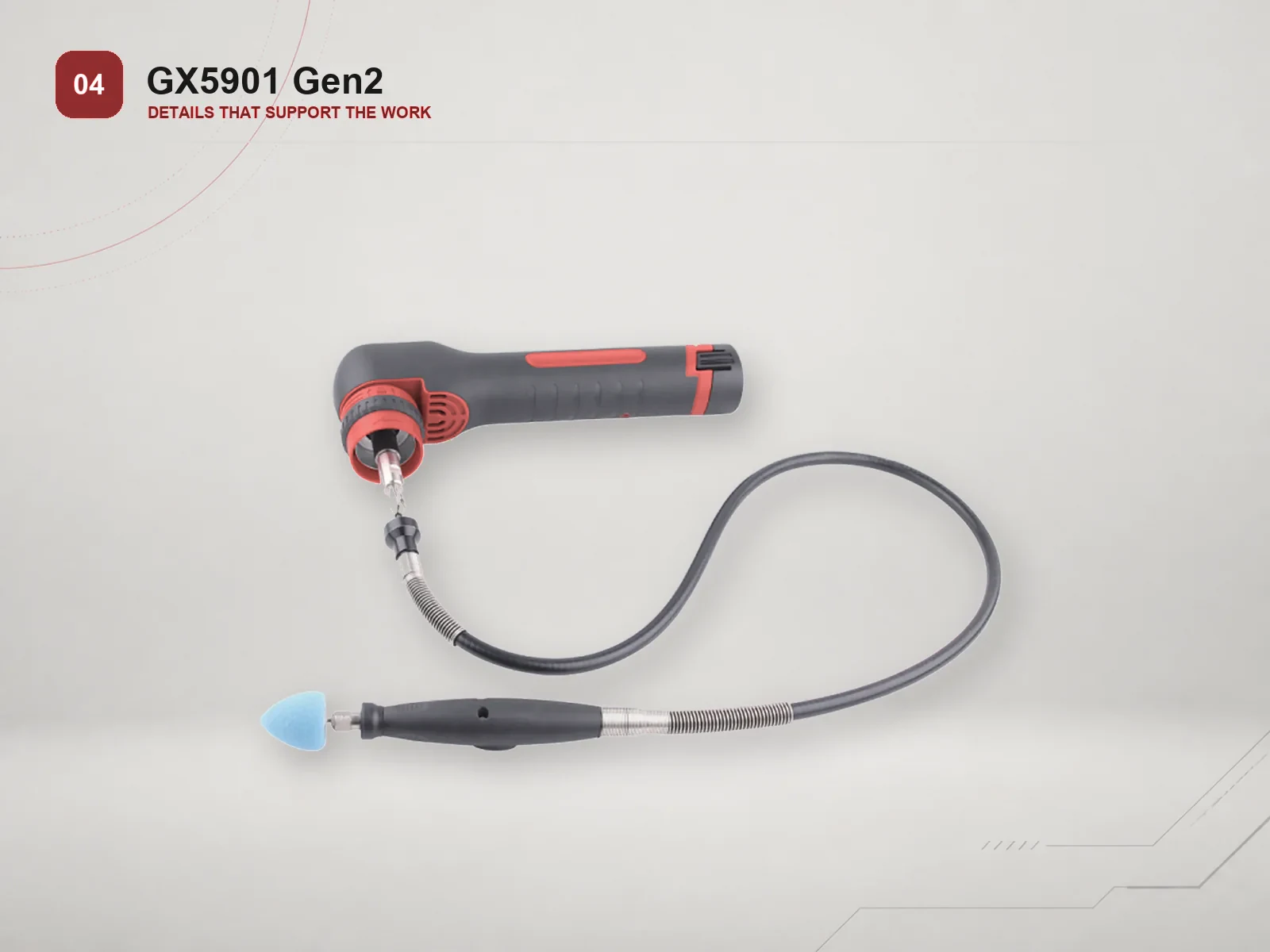 GANXING GX5901 Gen2 Smart 12 V cordless polisher with rotary and free-running random orbital modes and a quick-change working head product view 4