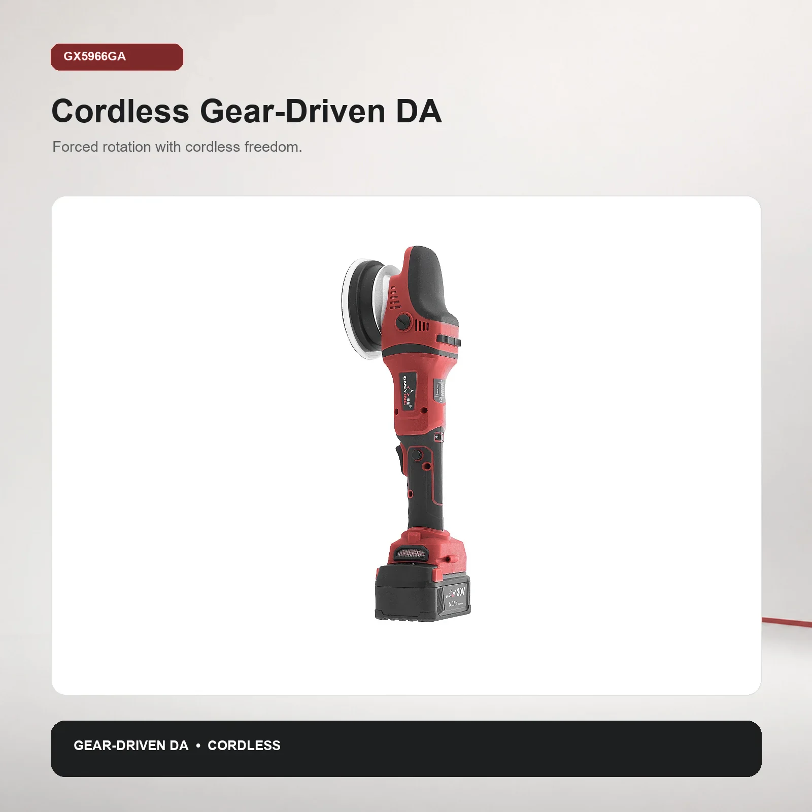 GANXING GX5966GA Cordless eccentric polisher with forced rotation product view 2