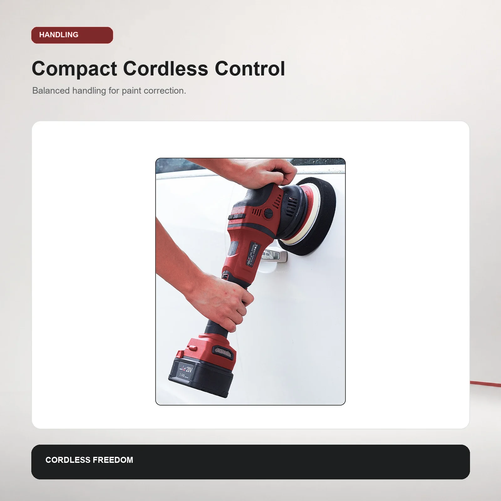 GANXING GX5966GA Cordless eccentric polisher with forced rotation product view 9