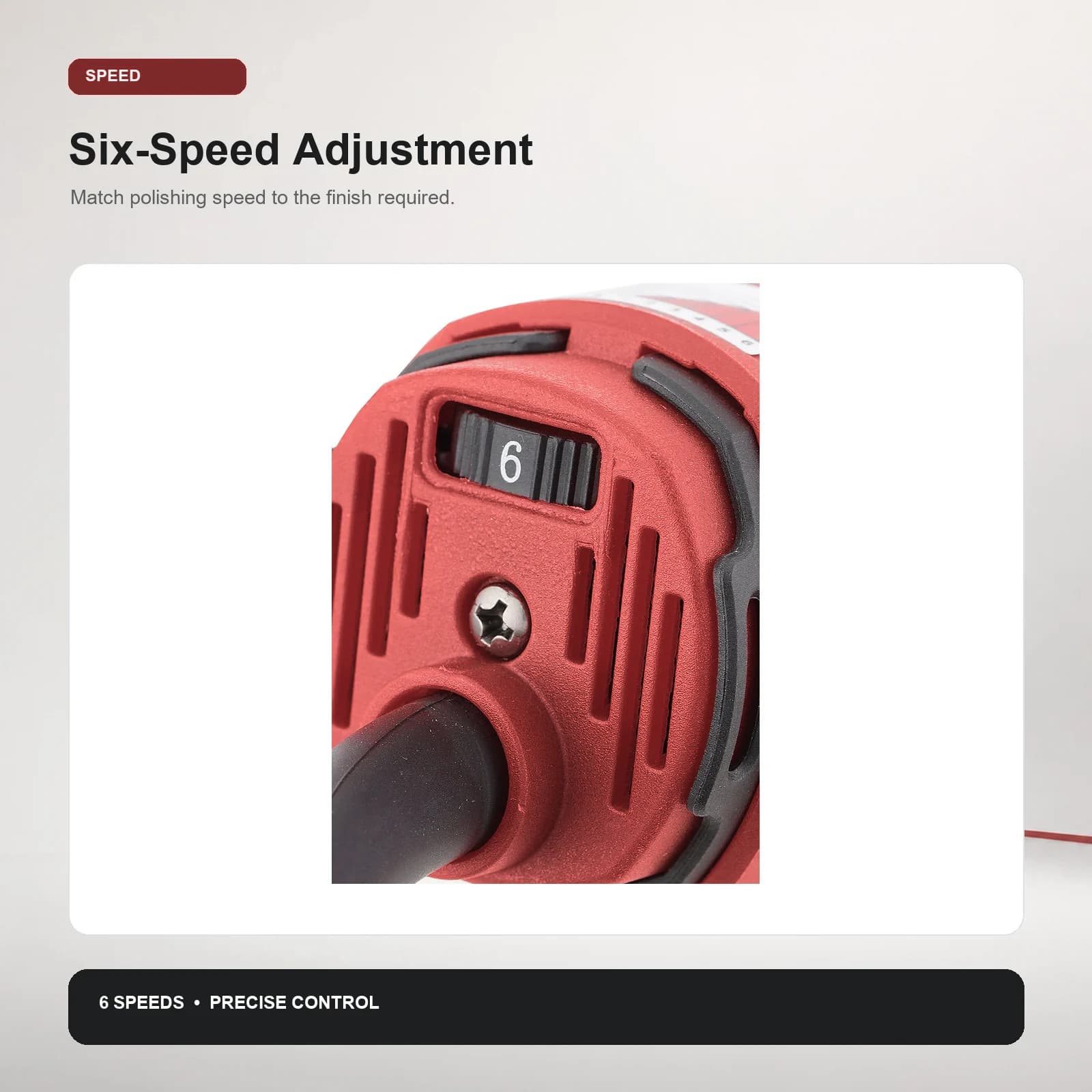 GANXING GX5125 Random Orbital Polisher, Ergonomic design for comfortable handling product view 6