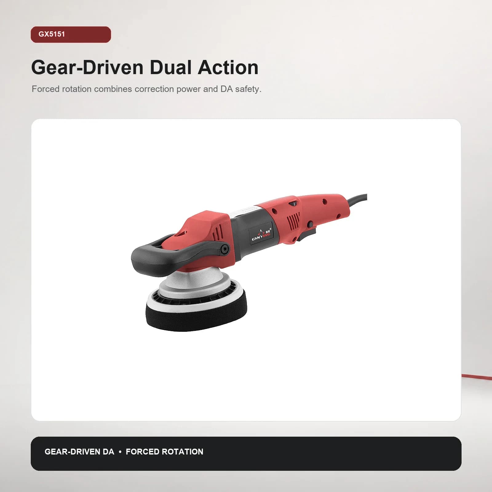 GANXING GX5151 Gear Driven Dual Action Polisher product view 2