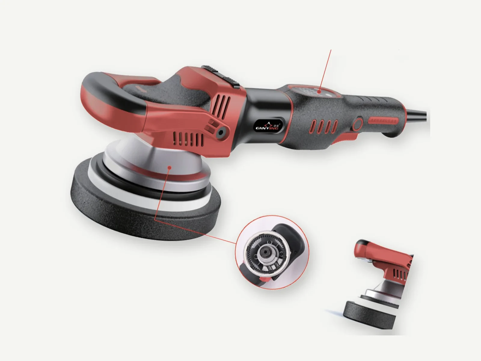 GANXING GX5808 Gear-Driven Dual-Action Polisher with Pressure-Resistant, Anti-Stall, and High-Efficiency Performance product view 2