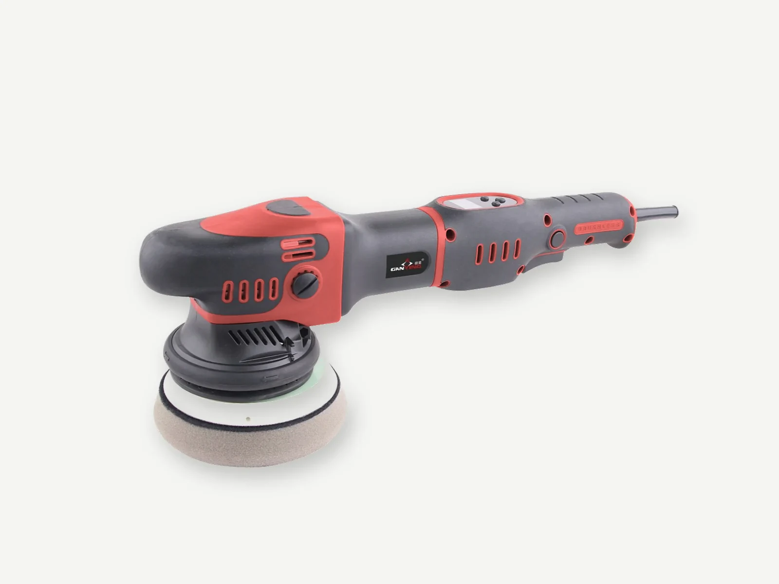 GANXING GX5815 Random Orbital Polisher with Brushless Motor, Ergonomic Handling, Intelligent Constant-Speed Control, Six-Speed Push-Button Control, and Digital RPM Display main product view