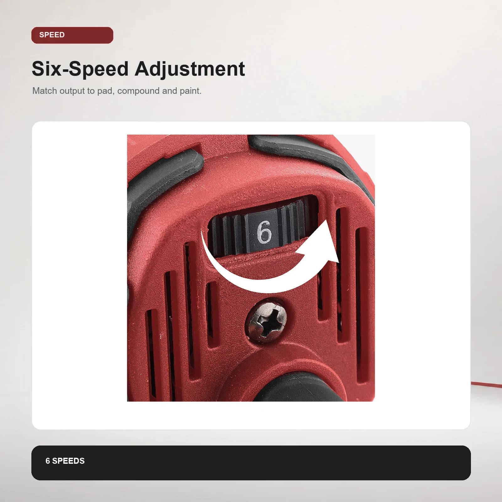 GANXING GX5912 Random Orbital Polisher, Ergonomic design for comfortable handling product view 5