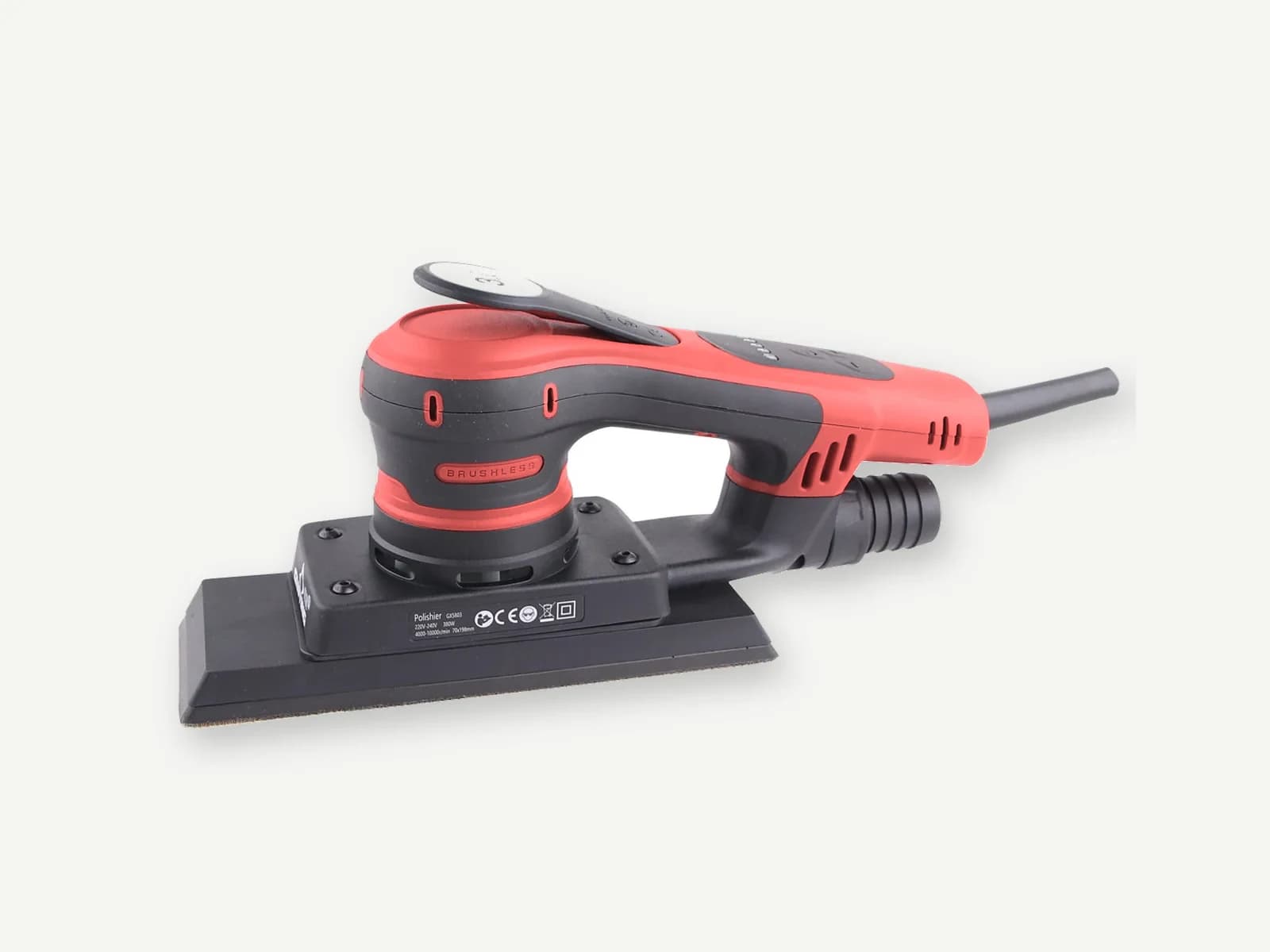 GANXING GX5803 Rectangular Orbital Sander, LED Speed Display, Hall Sensor Switch, Brushless Motor, Dust-Free Sanding product view 2
