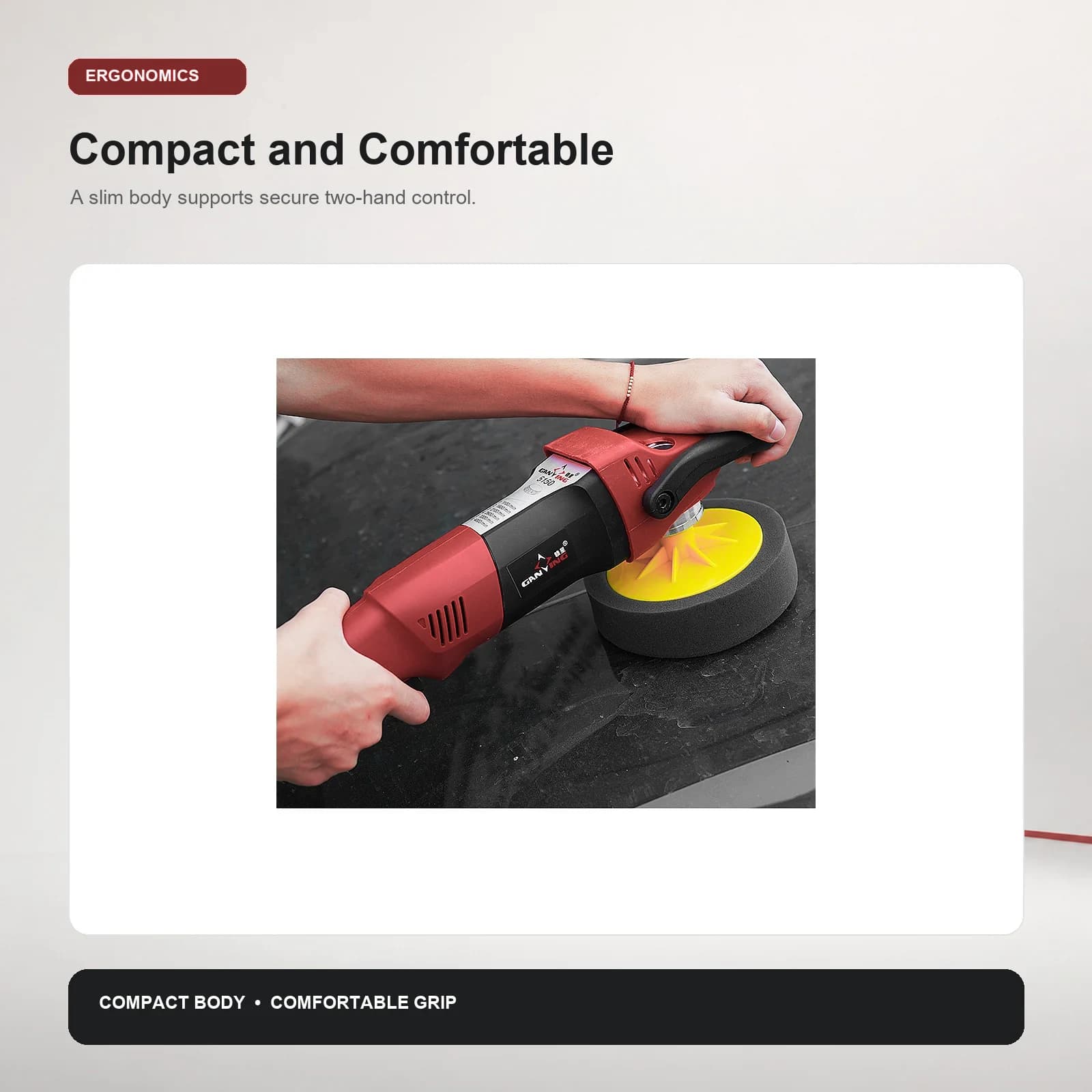 GANXING GX5150 Rotary Polisher for Glass Repair, Scratch Removal, and Putty Surface Finishing product view 7