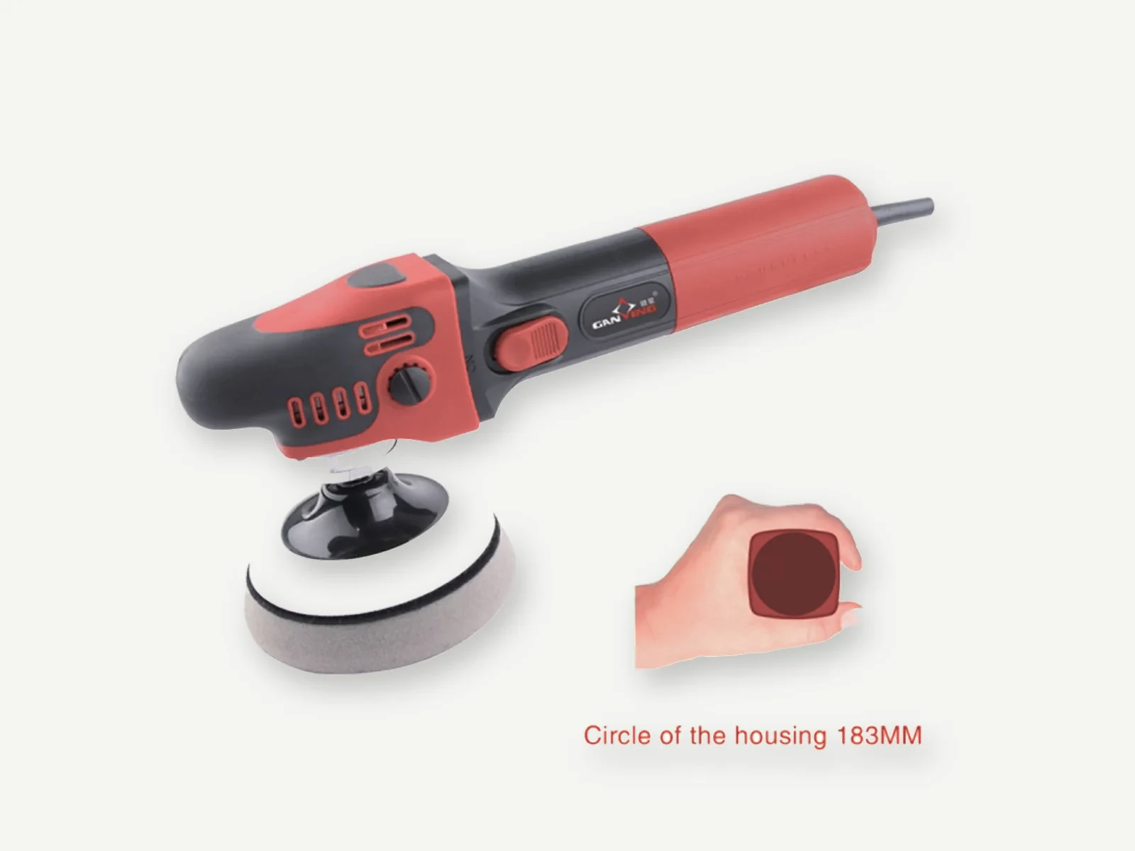 GANXING GX5810RO Rotary Polisher with Brushless Motor, Intelligent Constant-Speed Control, and Auto-Restart Protection product view 2