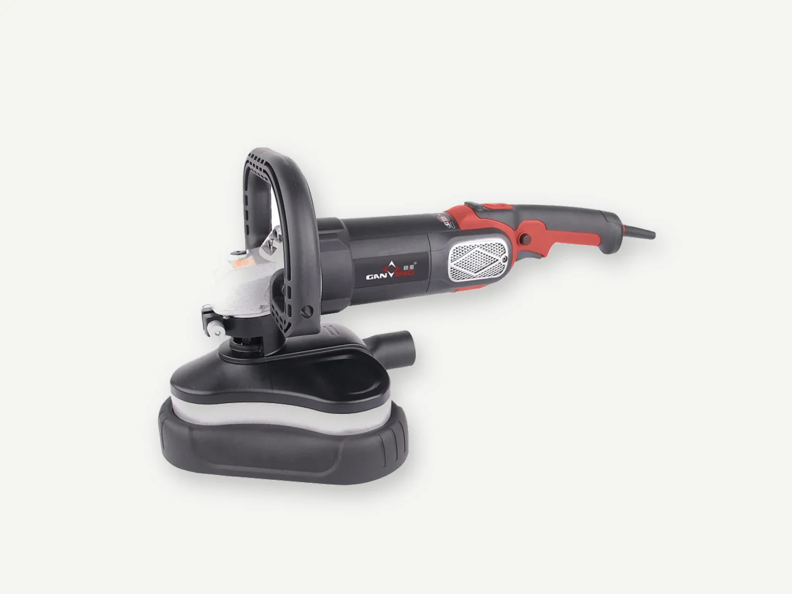 GANXING GX59100-3 Three-Head Concrete Grinder with Six-Speed Precision Control and Efficient Heat Dissipation. The Removable Top Cover Enables Close-to-Edge and Corner Grinding. Compatible with Multiple Grinding Discs for Walls and Floors, with an External Dust-Extraction Port for Vacuum Connection. main product view